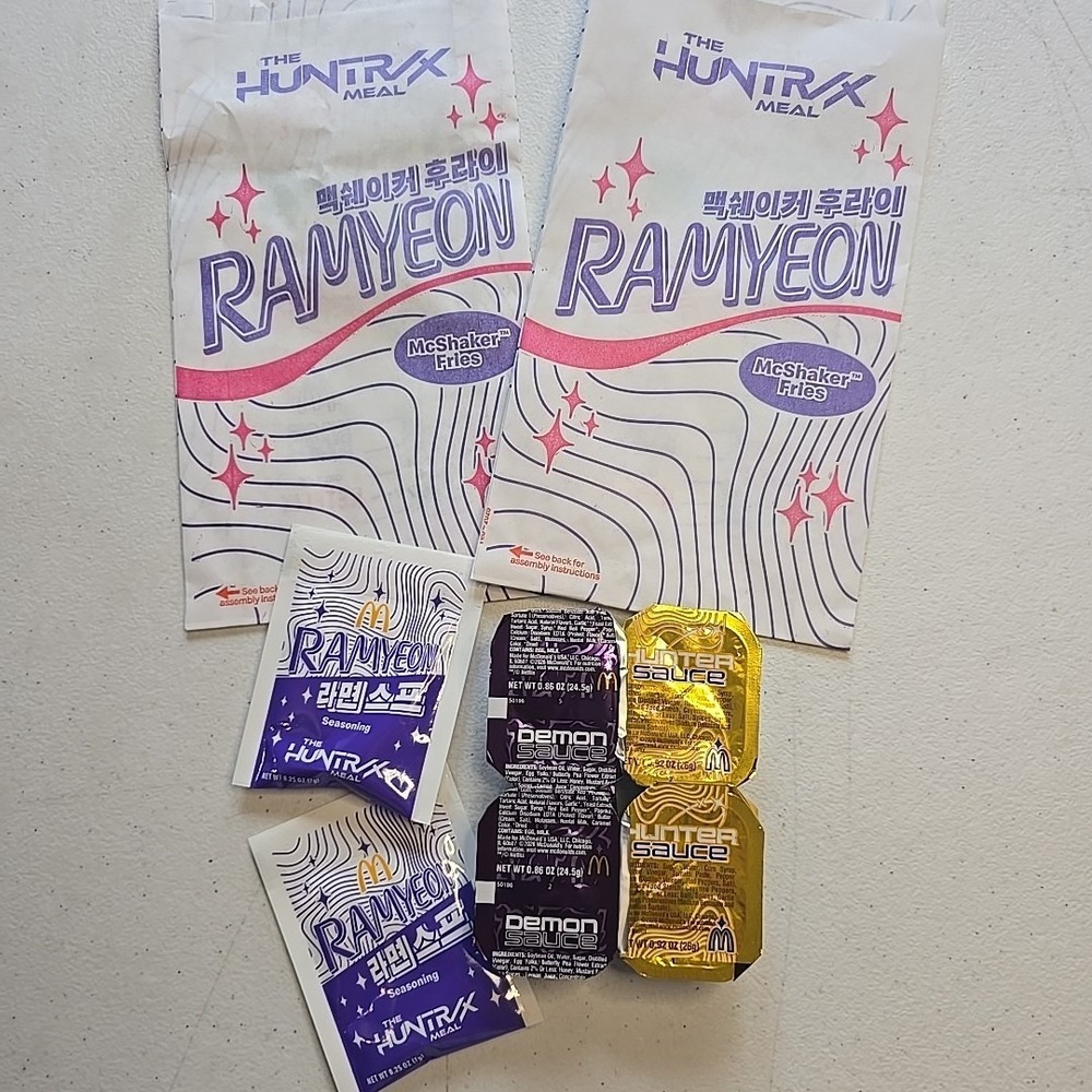 2026 McDonald's K-Pop Demon Hunters Huntrix Ramyeon Demon Hunter Sauce Lot